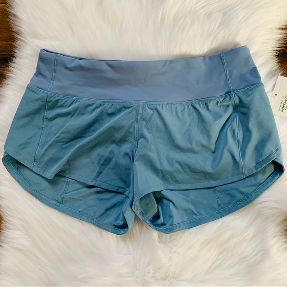Ccdb cascade blue lululemon speed up short size 4 - Picture 2 of 6